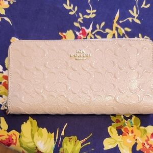 Coach Signature Beachwood Debossed Patent Leather Wallet